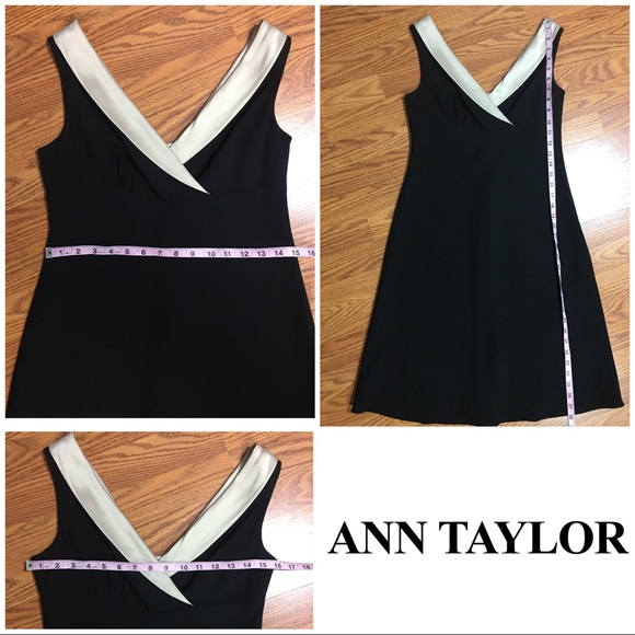 New Black & Beige Dress By Ann Taylor Petites - Picture 8 of 8